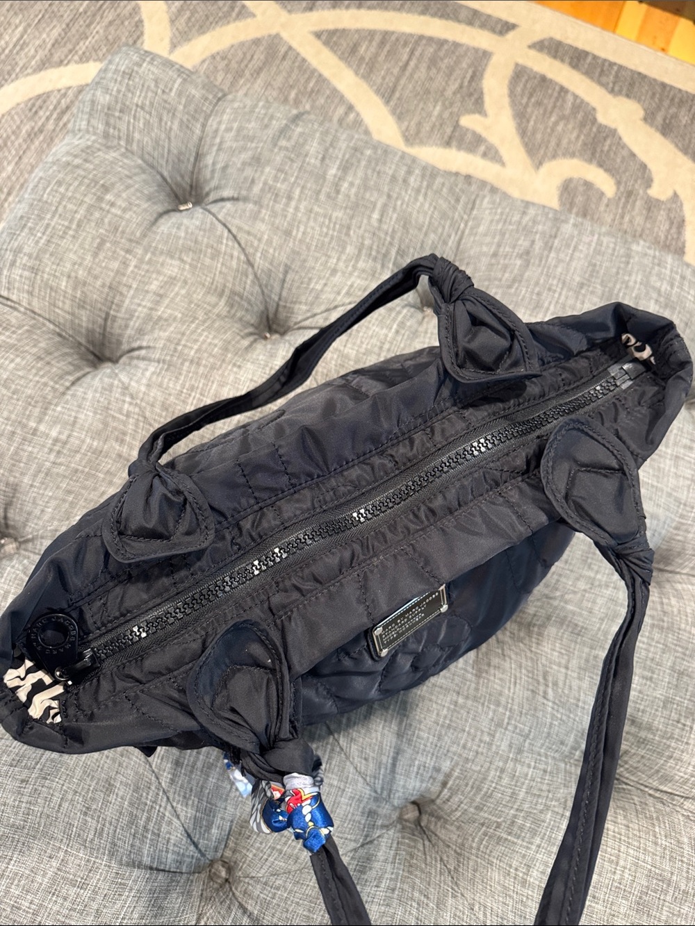 Marc Jacobs Bag Large Standard Supply Logo Stitched Black Weekender Travel Tote - Picture 11 of 17